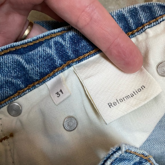COPY - Reformation denim jordi kick flare jeans Antigua wash size 31 - Picture 6 of 8